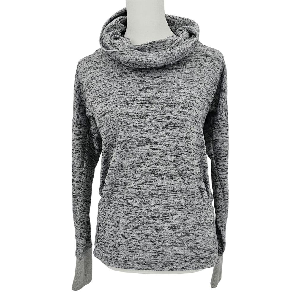 Athleta Womans size XXS Batwing & Robin Gray Cowl Neck Pullover Shirt Top